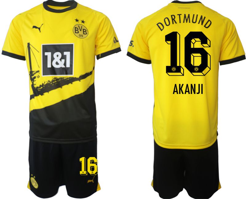 Men 2023-2024 Club Borussia Dortmund home yellow 16 Soccer Jersey